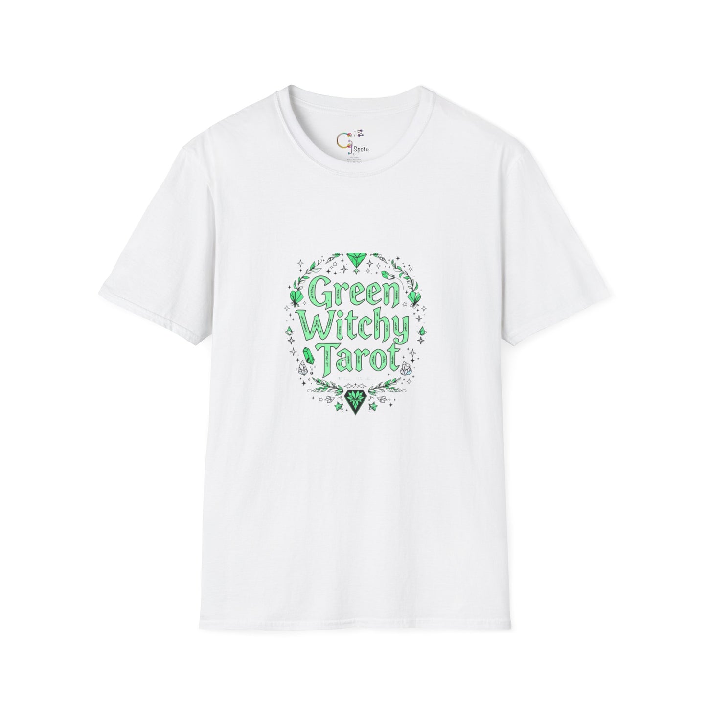 Green Witchy Tarot Unisex T-Shirt, Magical Tee, Gift for Tarot Lovers, Casual Wear, Spiritual Apparel, Witchy Fashion