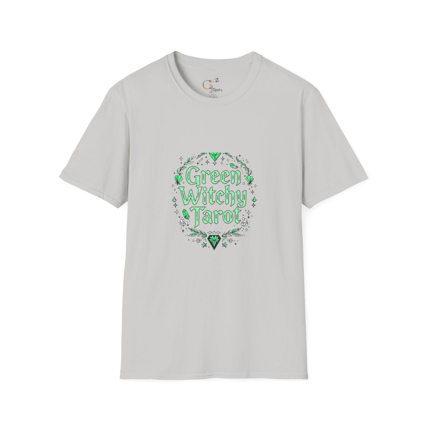 Green Witchy Tarot Unisex T-Shirt, Magical Tee, Gift for Tarot Lovers, Casual Wear, Spiritual Apparel, Witchy Fashion