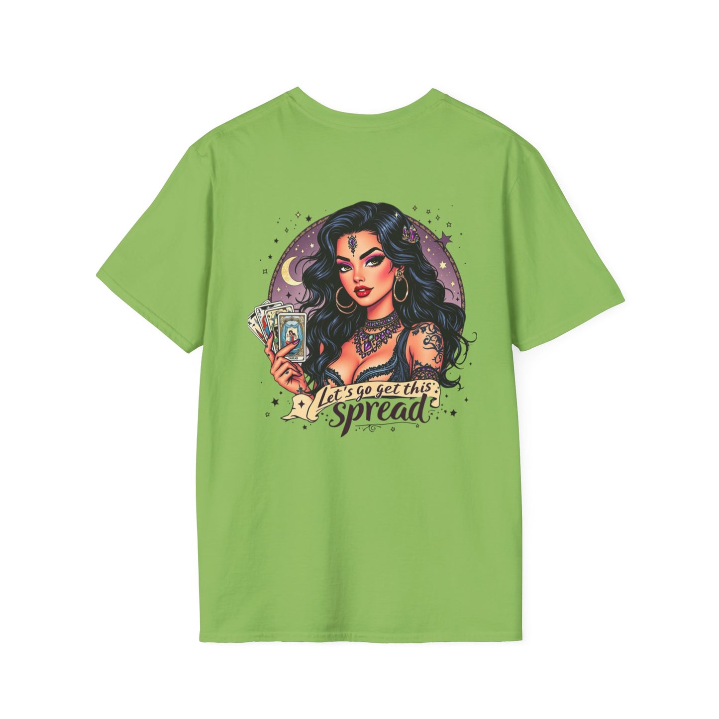 Green Witchy Tarot Unisex T-Shirt, Magical Tee, Gift for Tarot Lovers, Casual Wear, Spiritual Apparel, Witchy Fashion