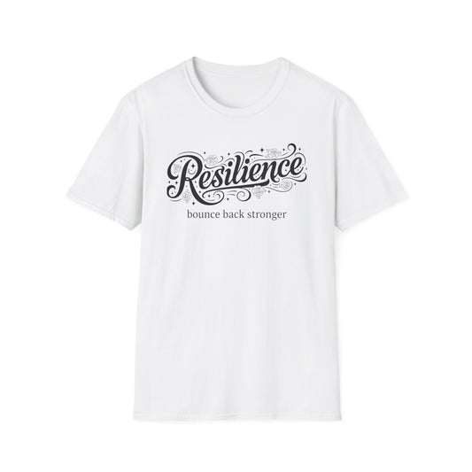 Resilience T-Shirt — 'Resilience: bounce back stronger' Retro Desert Graphic Tee