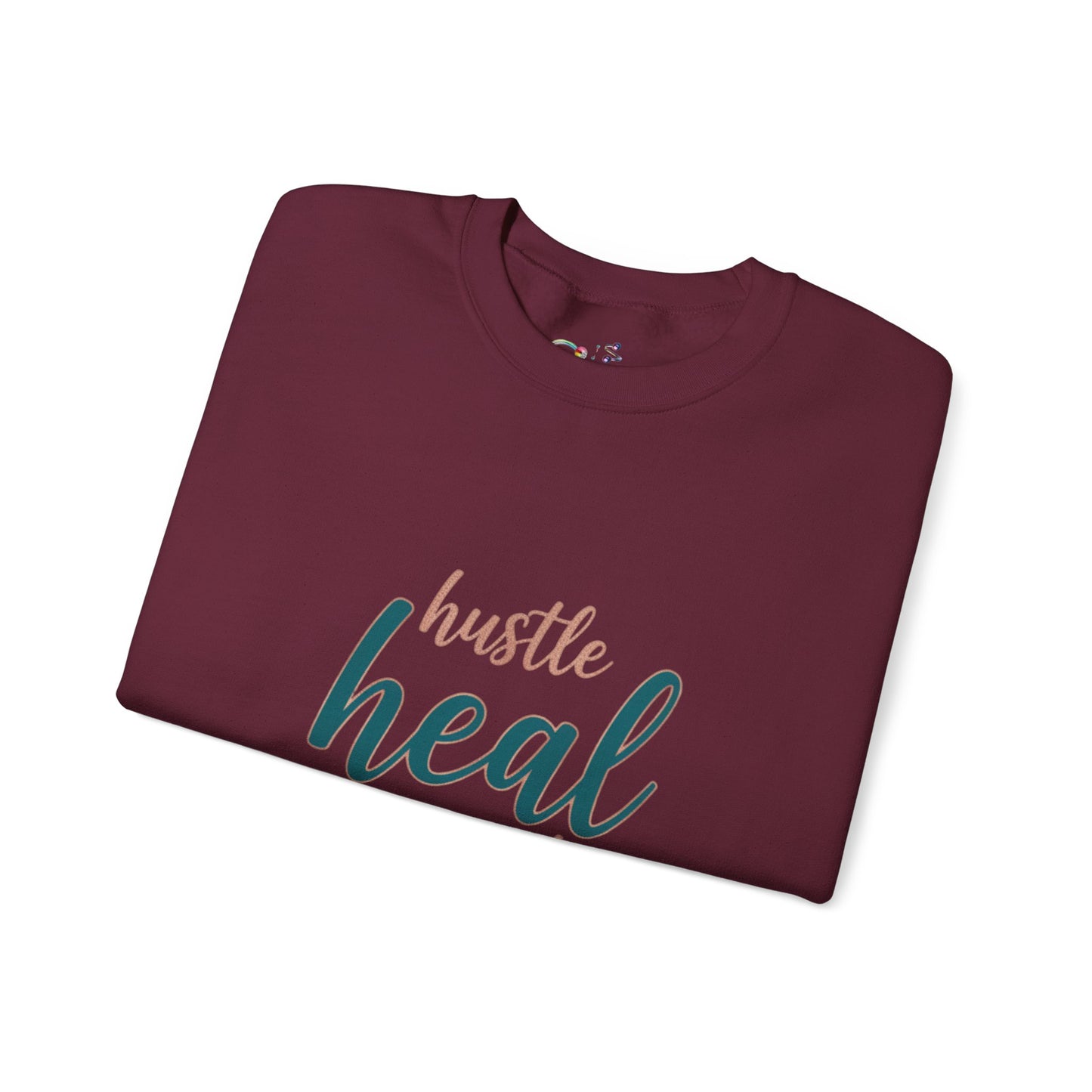 Crewneck Sweatshirt — "Hustle Heal Repeat" Empowerment Design