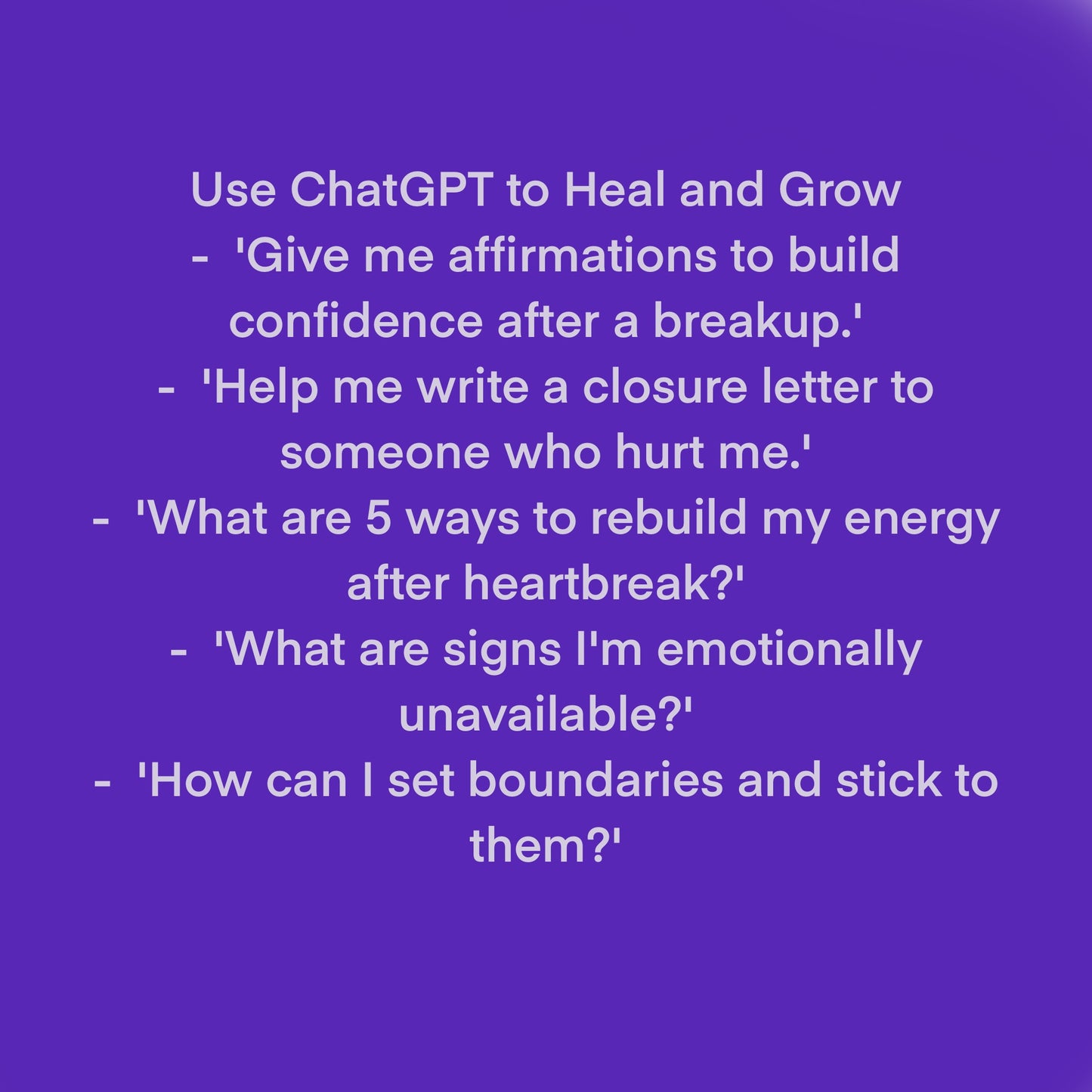 Healing from heart