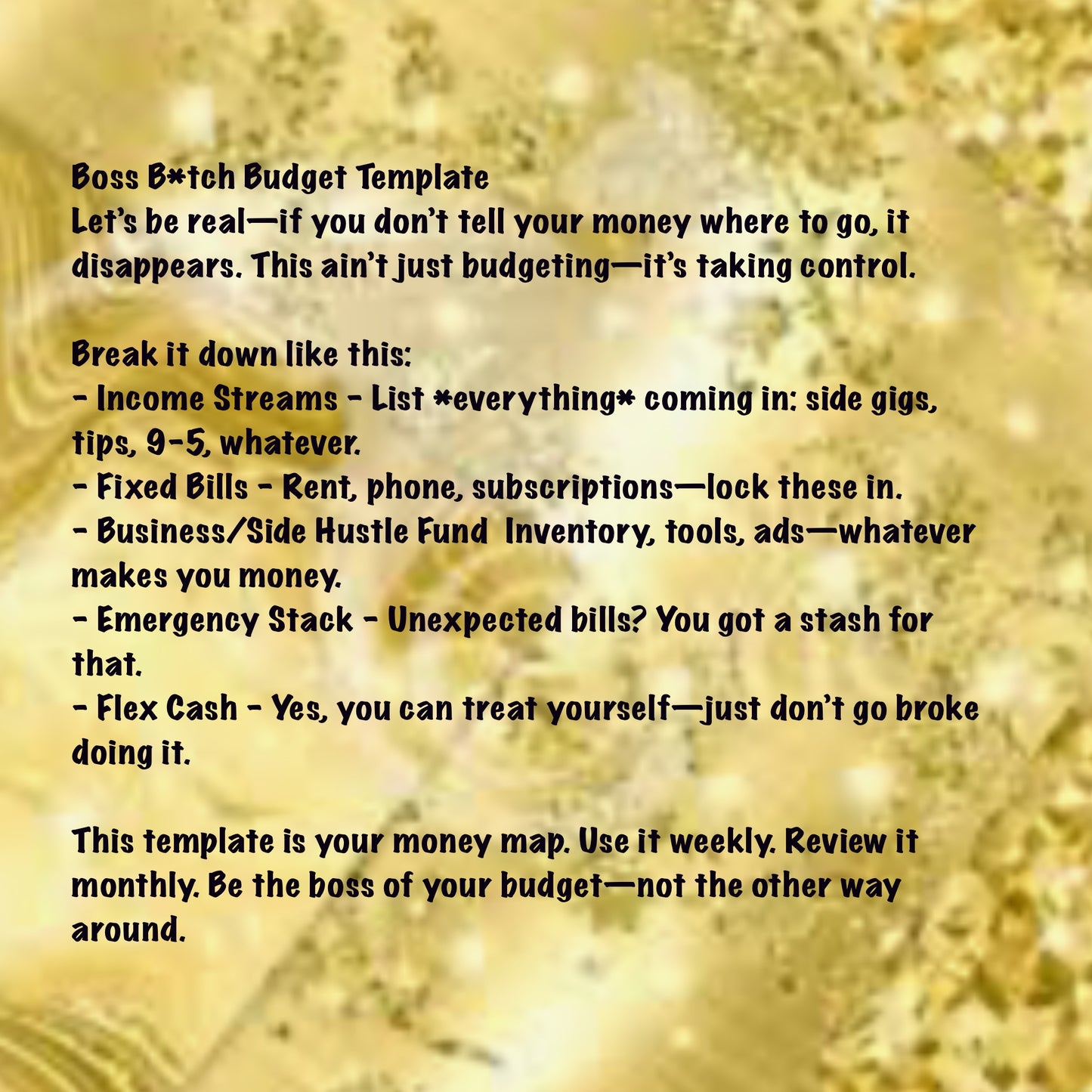 Manifesting money, Boss up that budget e-book